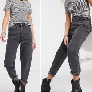 Levi’s Silvertab mom jeans - faded black high waisted retro mom style